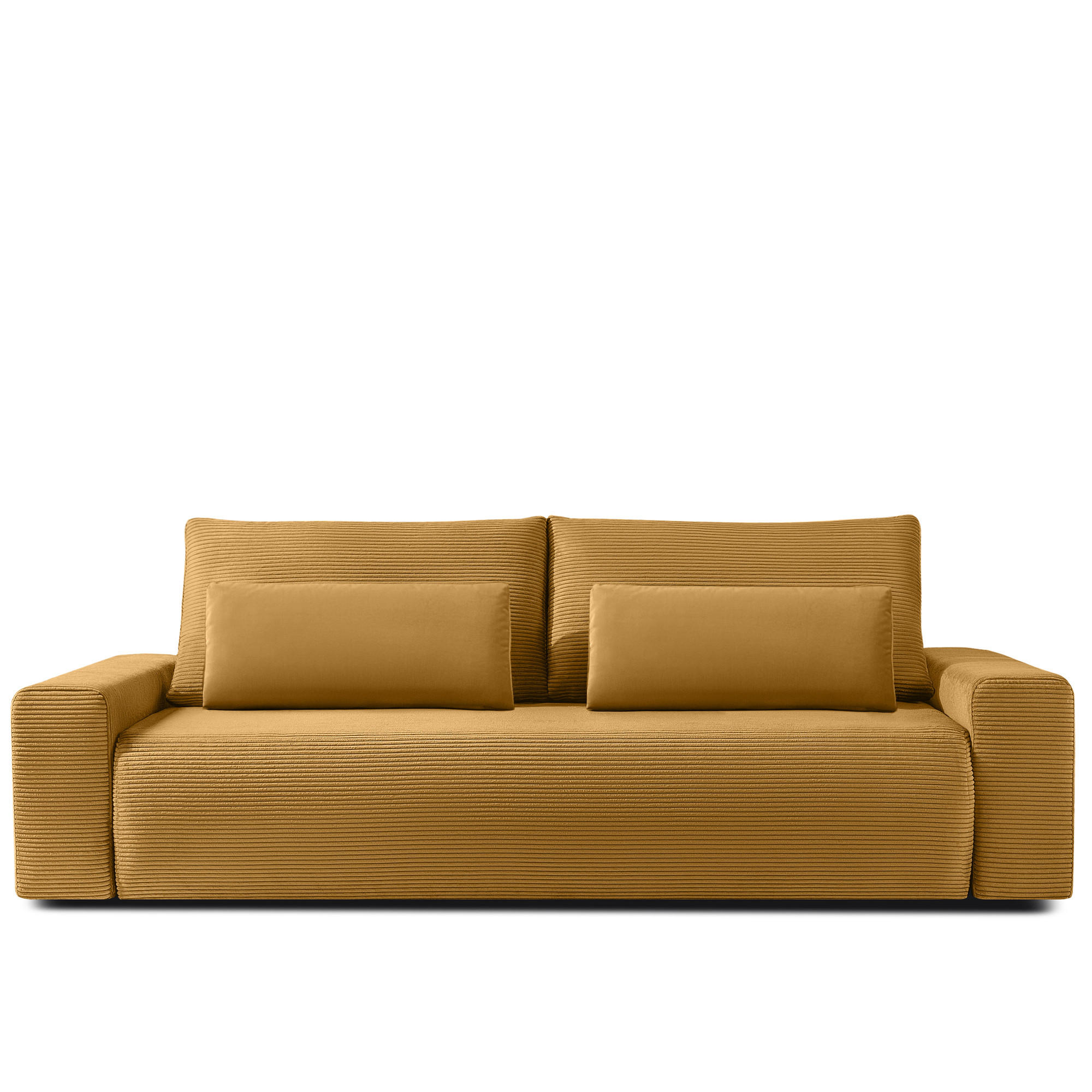 3-SITZER SCHLAFSOFA MOLLIS, Corduroy, Gelb - Gelb, Holz/Holzwerkstoff (250/93/108cm) - KONSIMO®