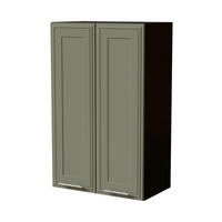 HÄNGESCHRANK Salo W4/60 Schwarz / Reed Green Matt 60 / 32,5 / 96cm - Schwarz/Grün, Holz/Holzwerkstoff (60/96/32.5cm) - Feldmann-Wohnen