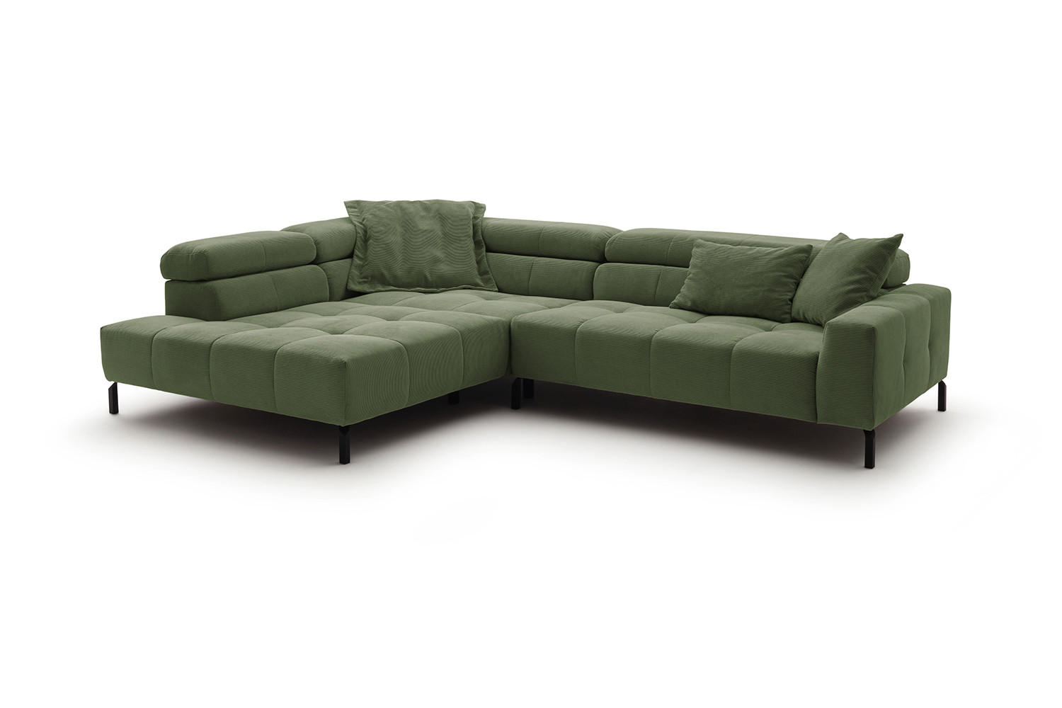 Kawola Ecksofa Olivgrün 311x219 cm