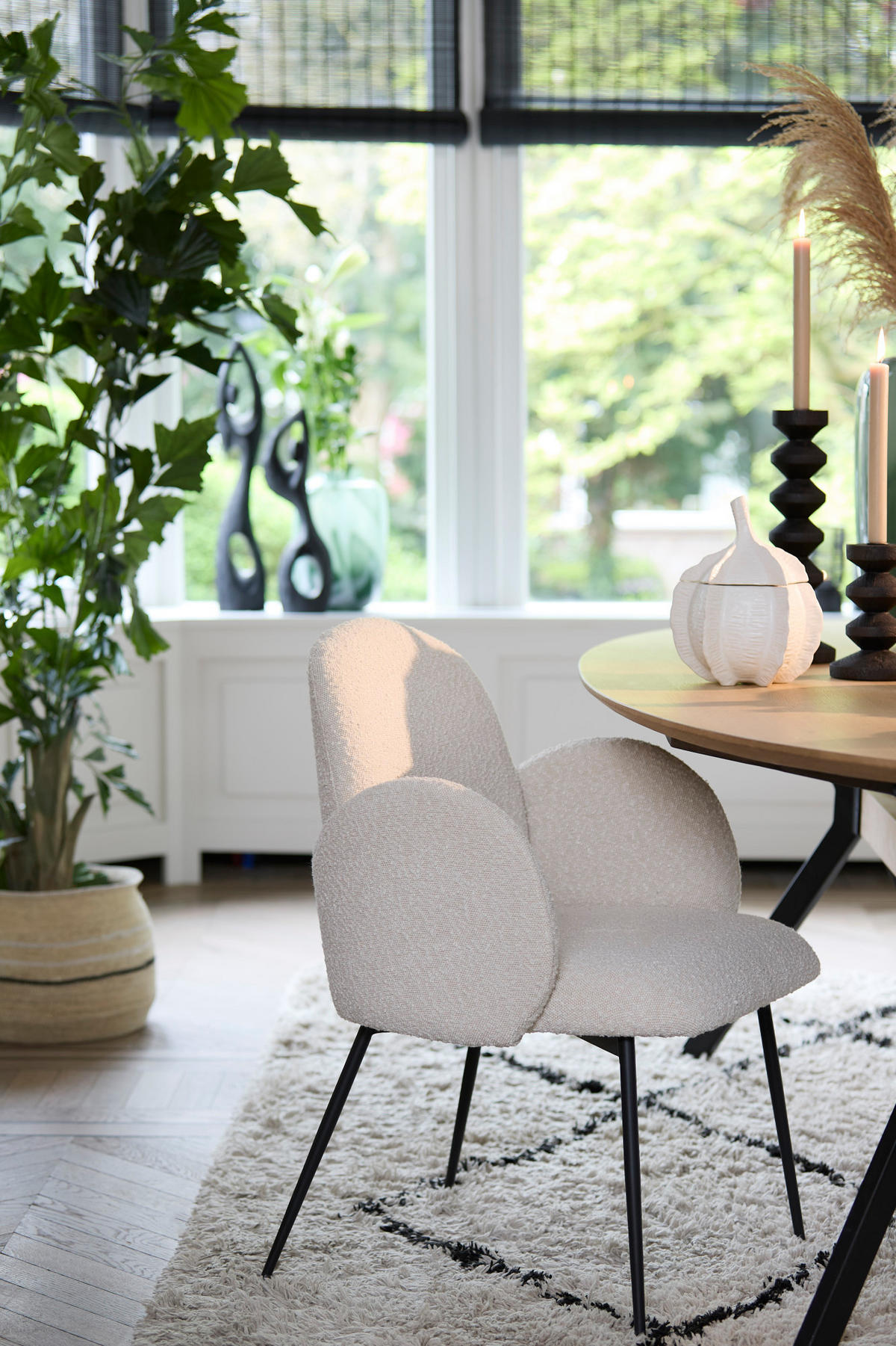 ESSZIMMERSTUHL Chiba Weiß 62/59/86 cm - Weiß, Textil (62/86/59cm) - Light & Living
