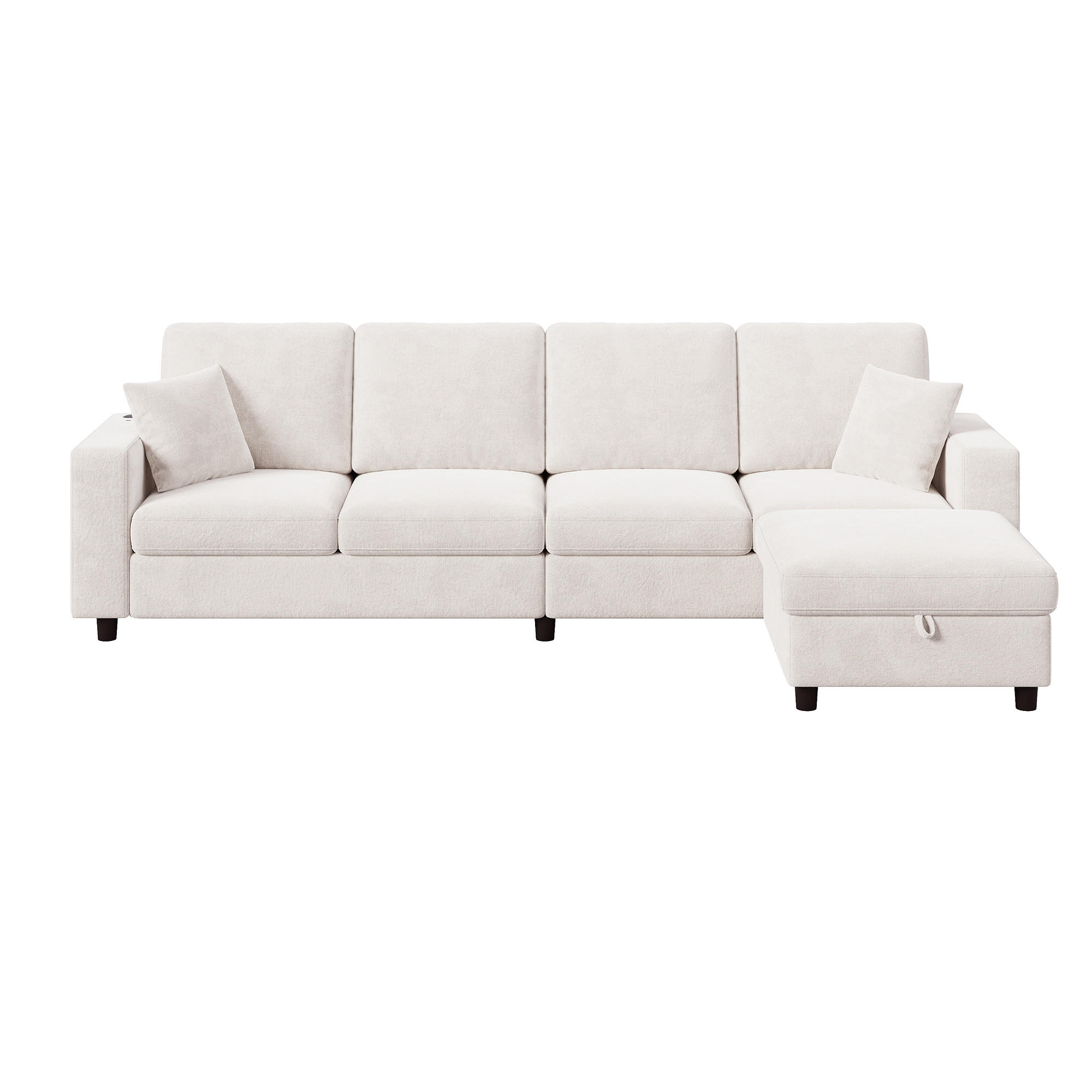 ComfortXL Ecksofa Beige 282x153 cm