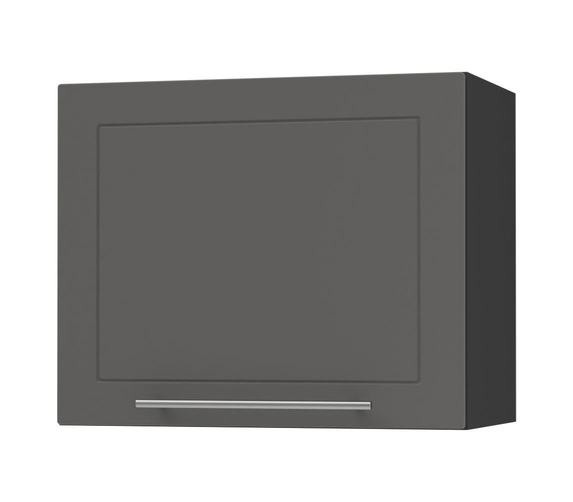 KLAPPHÄNGESCHRANK Kvantum W8/60 Graphit Matt / Schwarz Matt 60 / 32,5 / 50cm - Schwarz/Graphitfarben, Holz/Holzwerkstoff (60/50/32.5cm) - Feldmann-Wohnen