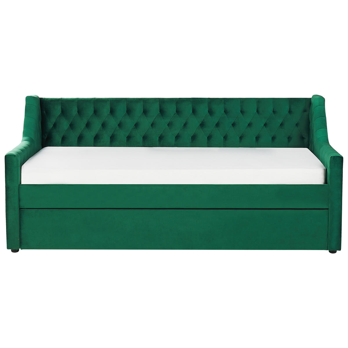 TAGESBETT 90/200cm Smaragdgrün Montargis - Grün, Textil (90/200cm) - Beliani