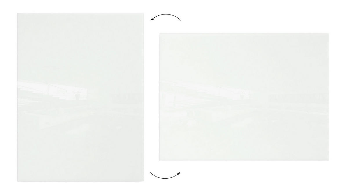 GLASBOARD Weiß 120x90cm - Weiß, Glas (120/90/0.7cm) - ALLboards