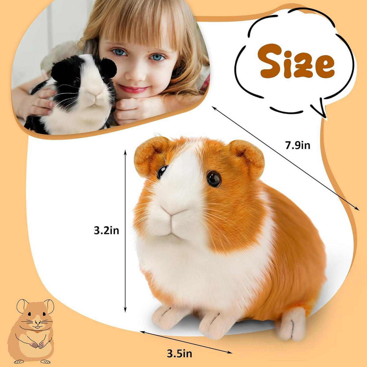 MEERSCHWEINCHEN Kuscheltier 2-teiliges Set - Multicolor, Textil (8.8/20cm)