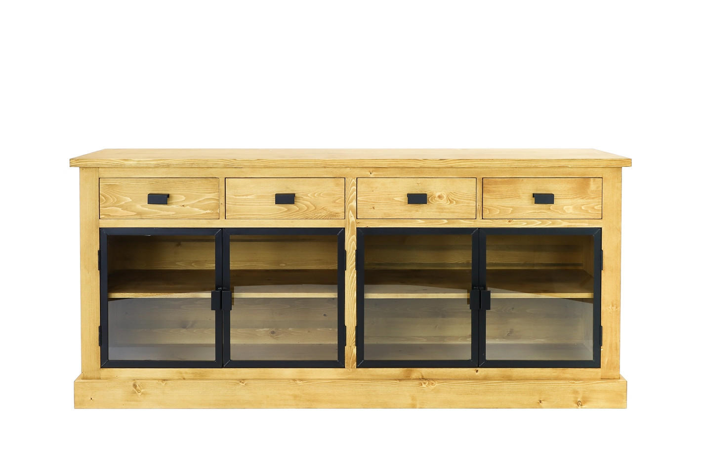 SIDEBOARD aus Massivholz Industrial - Honig, Holz (200/90/50cm) - Seart