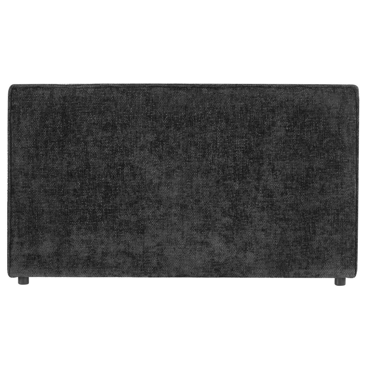 KOPFTEIL LORETTE 120X190 CM - Schwarz, Textil (121/69/6cm) - IDIMEX