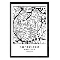 POSTER Sheffield Nordischen Stil A3 Rahmenlos - Klar, Papier (29.7/5/42cm) - Nacnic
