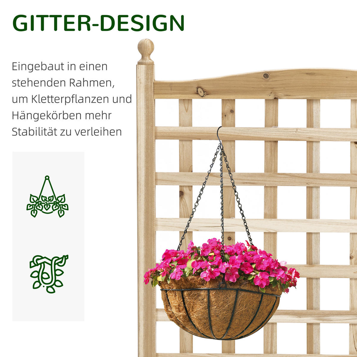 HOCHBEET, Tannenholz, Naturholz - Naturfarben, Holz (28/120/64cm) - Outsunny