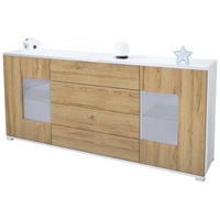 SIDEBOARD Grömitz Eiche Natur - Eichefarben, Holzwerkstoff (166.5/75.5/35cm) - Vladon