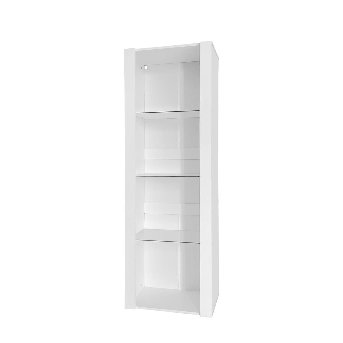 VITRINE Weiß 55/38/166 cm - Weiß, Holzwerkstoff (55/166/38cm) - PANGIVO