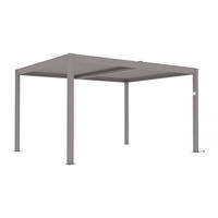 TERRASSENDACH bioklimatisch freistehend elektrisch mit verstellbaren Lamellen - Aluminium - 12 m² - Taupe - AMADORA - Braun, Metall (395/220/305cm) - Vente-Unique