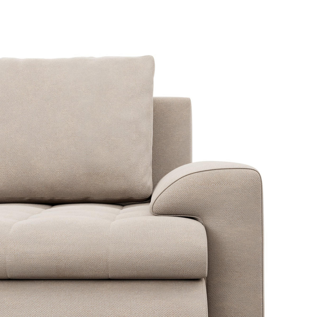 SOFA 3-SITZER MIT SCHLAFFUNKTION FORESTA, Beige - Beige, Textil (222/92/96cm)