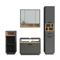 KOUPELNOVÁ SESTAVA NÁBYTKU Beatrice Anthracite/Sonoma - Sonoma dub/antracitová, kompozitní dřevo (80/64/35cm) - Vicco