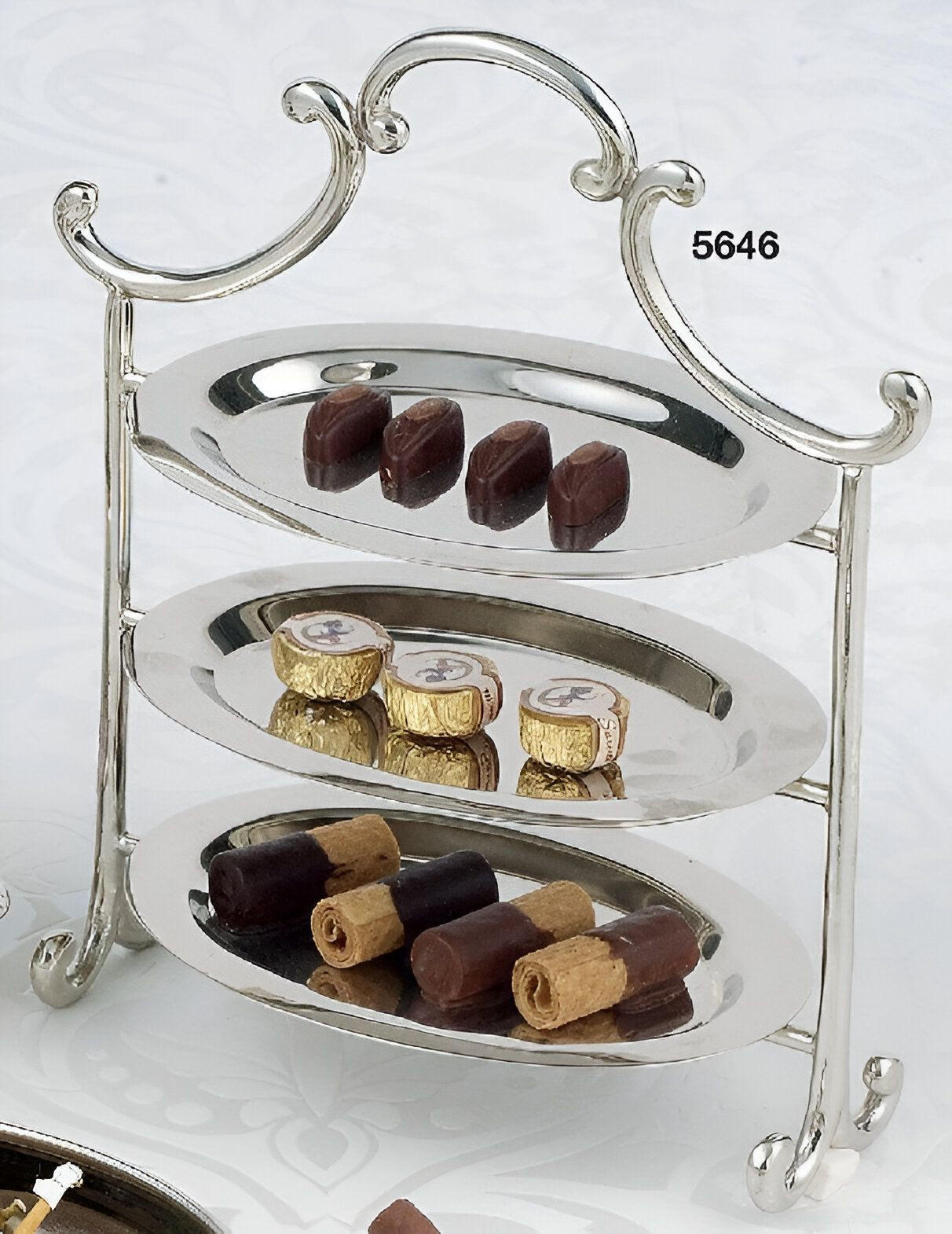 ETAGERE Classico 24,5x14x29,5cm - Silberfarben, Metall (24.5/29.5cm) - FURNARO