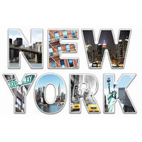 WANDTATTOO New York 65 x 42.5 cm - Multicolor, Papier (65/42.5/42.5cm) - Sanders & Sanders