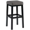BARHOCKER Stoff Grau - Schwarz/Grau, Textil/Metall (37/78/37cm) - CLP