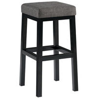 BARHOCKER Stoff Grau - Schwarz/Grau, Textil/Metall (37/78/37cm) - CLP