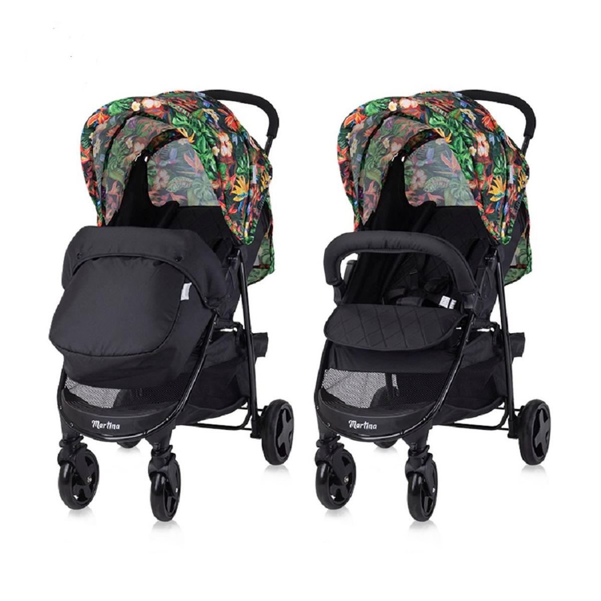 BUGGY Martina bunt Fußabdeckung, Frontbügel abnehmbar, Sonnendach - Multicolor, Metall (67/38/82cm) - Lorelli