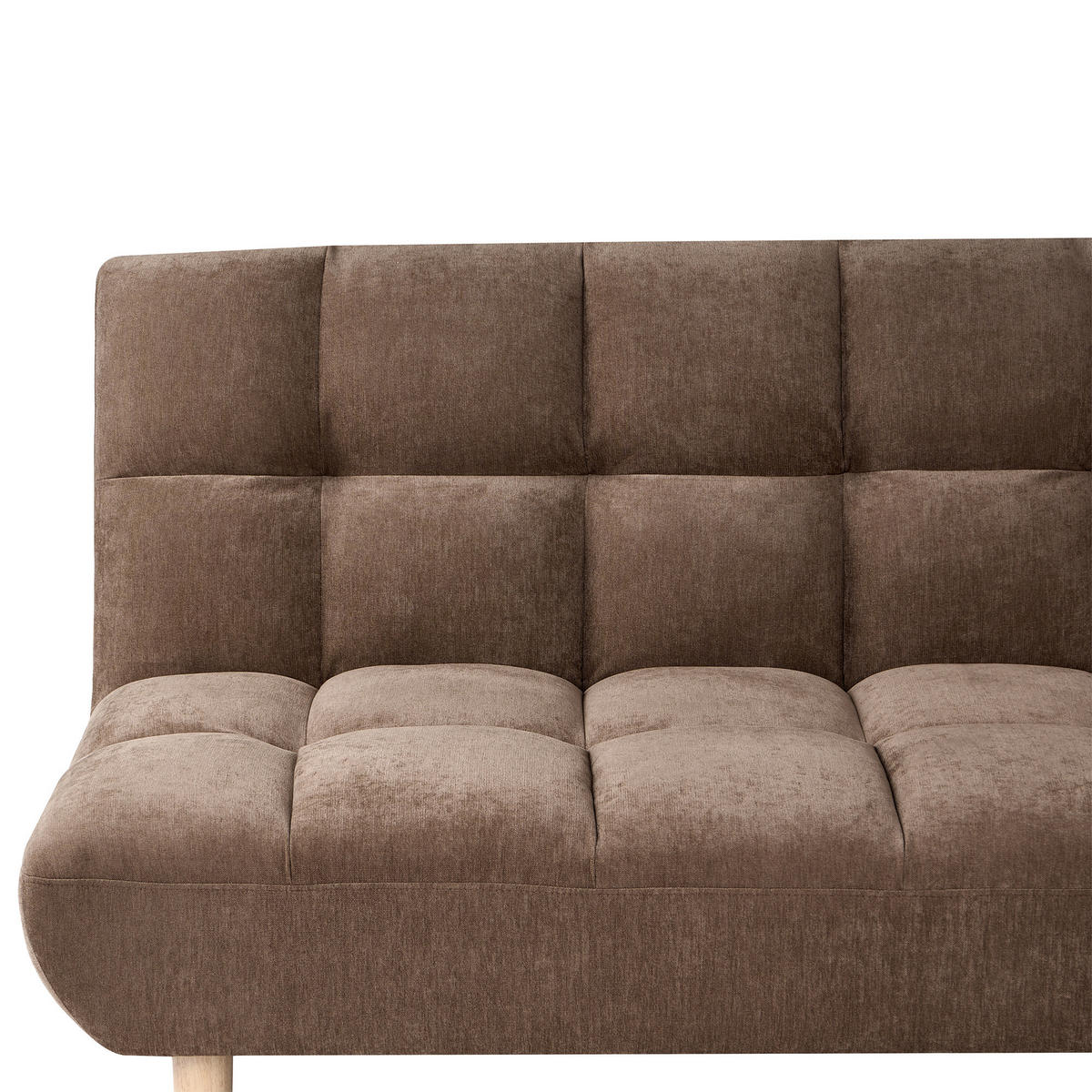 SCHLAFSOFA 2-Sitzer Chenillegewebe Braun Risor - Braun, Textil (190/83/90cm) - Beliani
