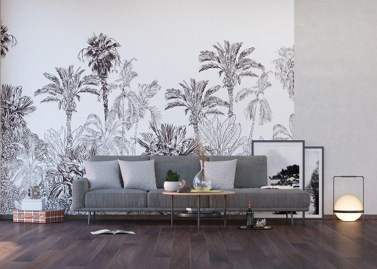 FOTOTAPETE tropische Landschaft 375 x 270 cm - Rot, Papier (375/270cm) - Sanders & Sanders