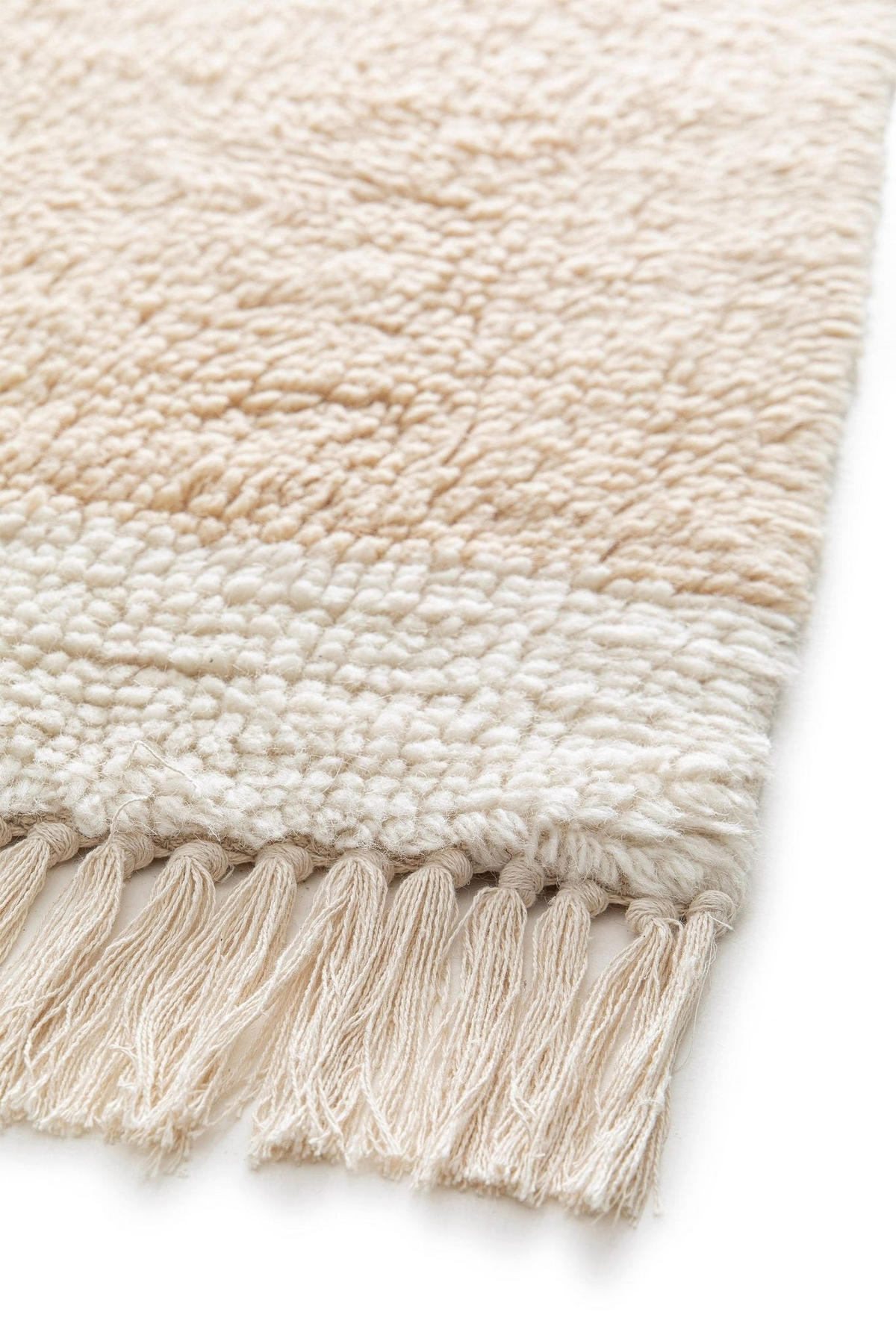 TEPPICH aus Wolle und Baumwolle in Naturoptik beige - Beige, Naturmaterialien (120/170cm) - AFK Living
