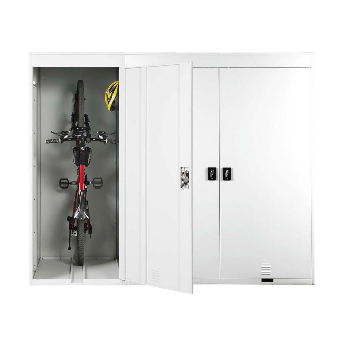 3ER-FAHRRADGARAGE Hellgrau - Hellgrau, Metall (236/192/122cm) - MCW