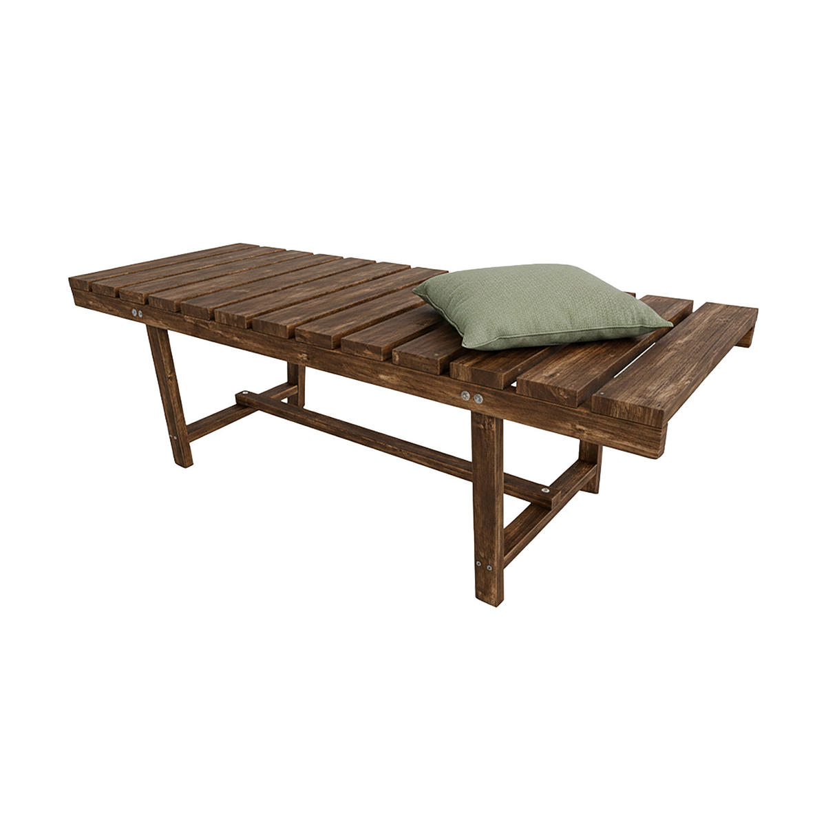 GARTENBANK - Dunkelbraun, Holz (110/35/38cm) - Relaxdays