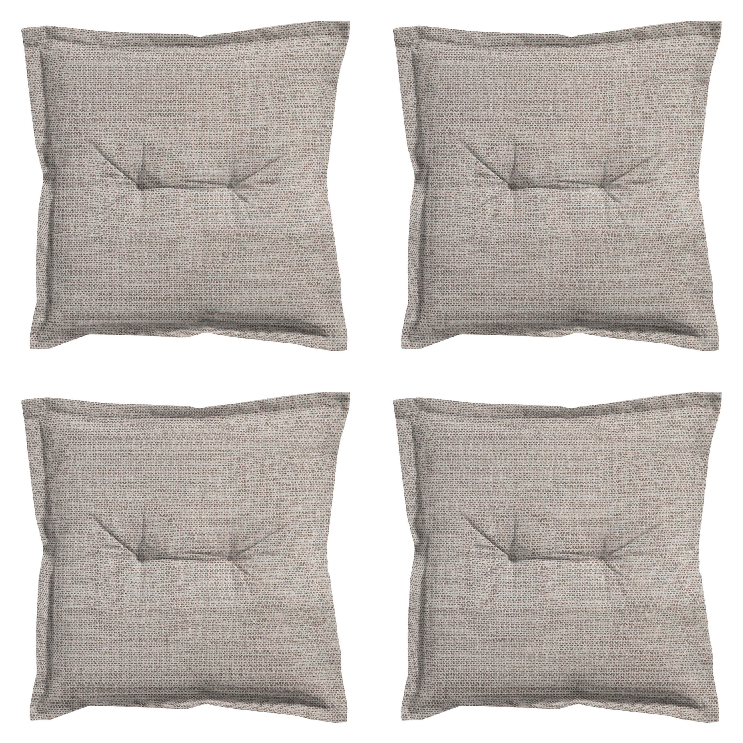 SITZKISSEN Richmond - Beige - 50/50/7 cm - 4er-Set - Beige, Textil (50/7/50cm) - Madison