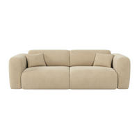SCHLAFSOFA - 4 Personen - Samt, Stoff - Beige - - Beige, Textil (240/73/97cm) - Vente-Unique