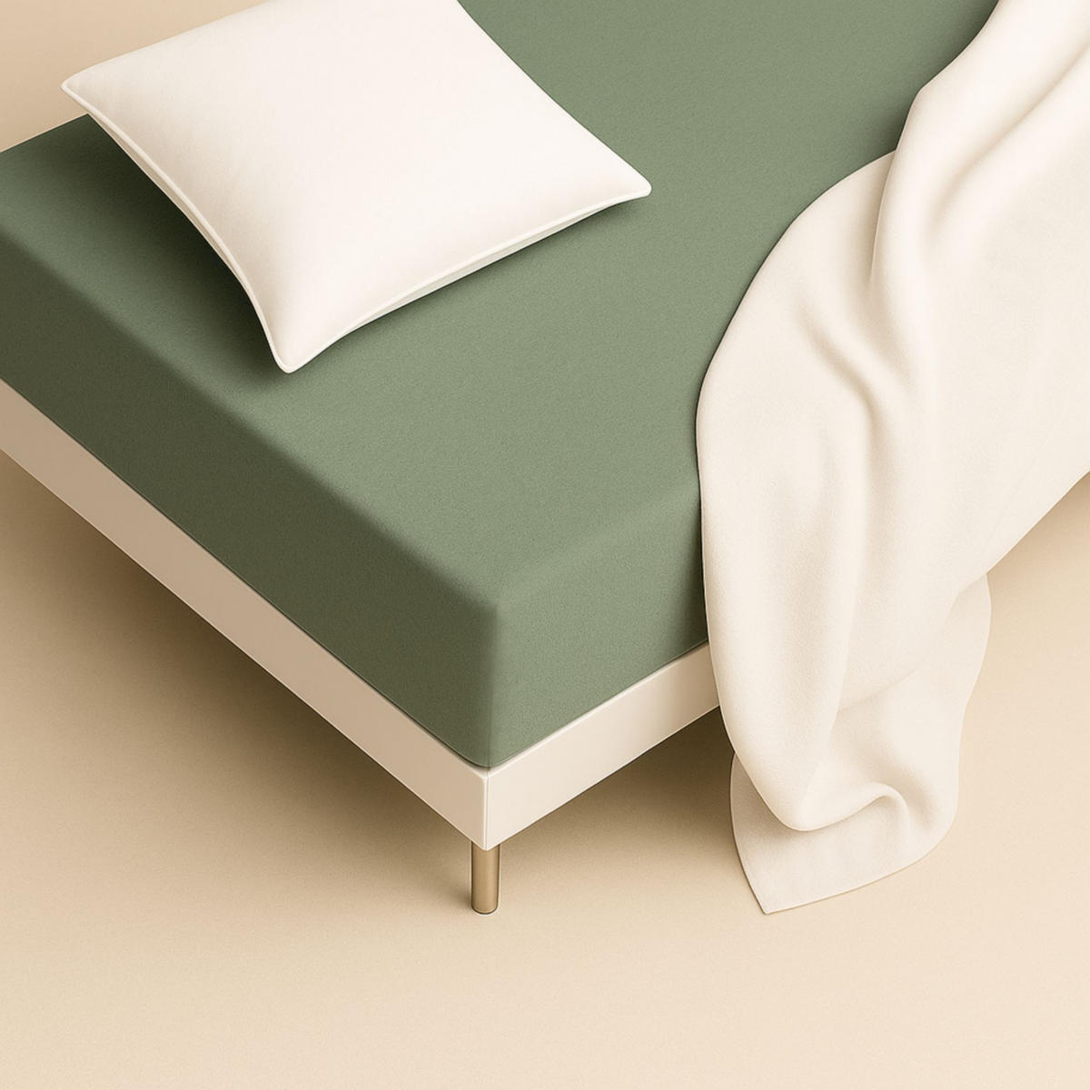 SPANNBETTLAKEN FLAT - Weiß, Textil (90/200cm) - Schöner Wohnen
