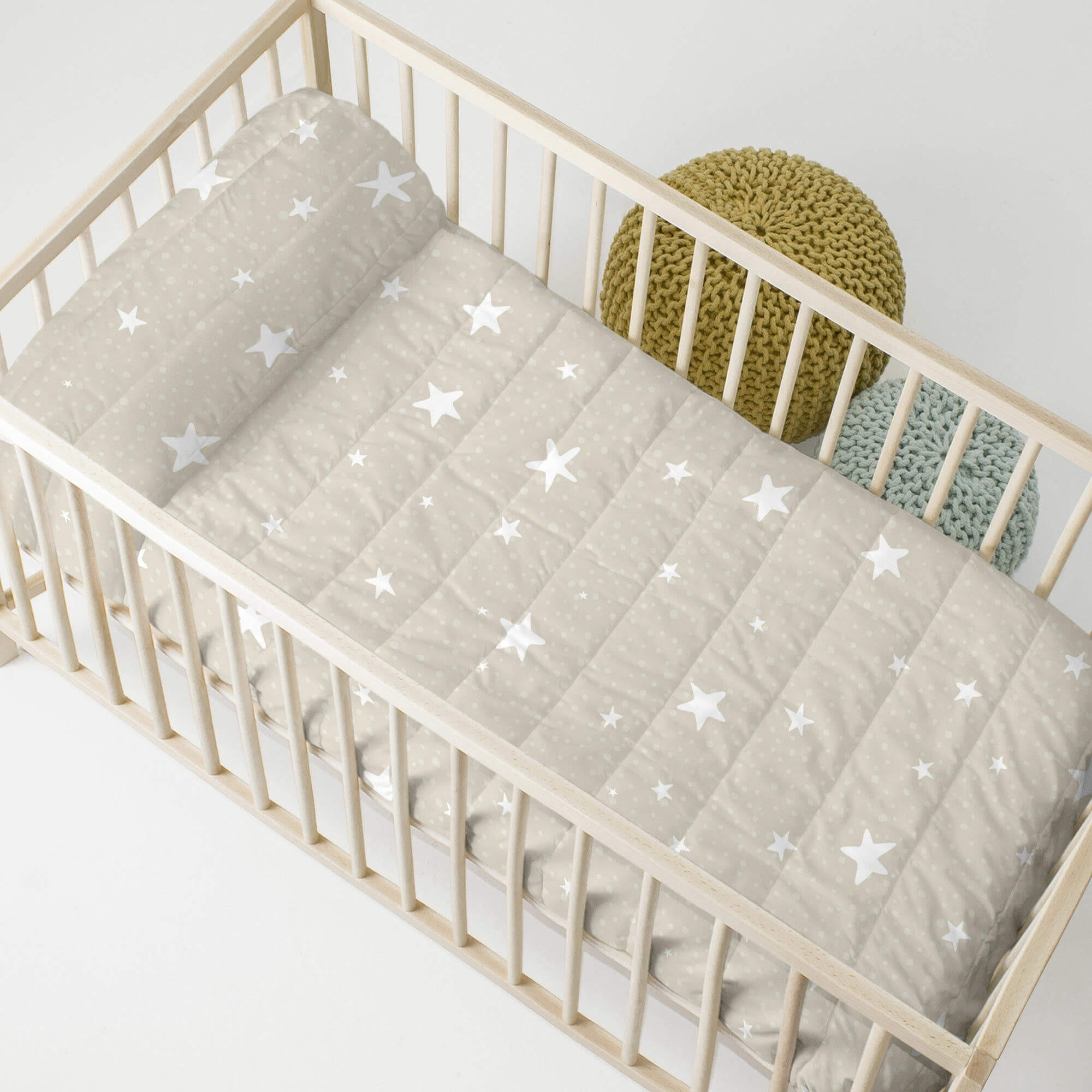 TAGESDECKE little star 100x130 cm (kinderbett) beige - Beige, Textil (100/130cm) - Happy Friday