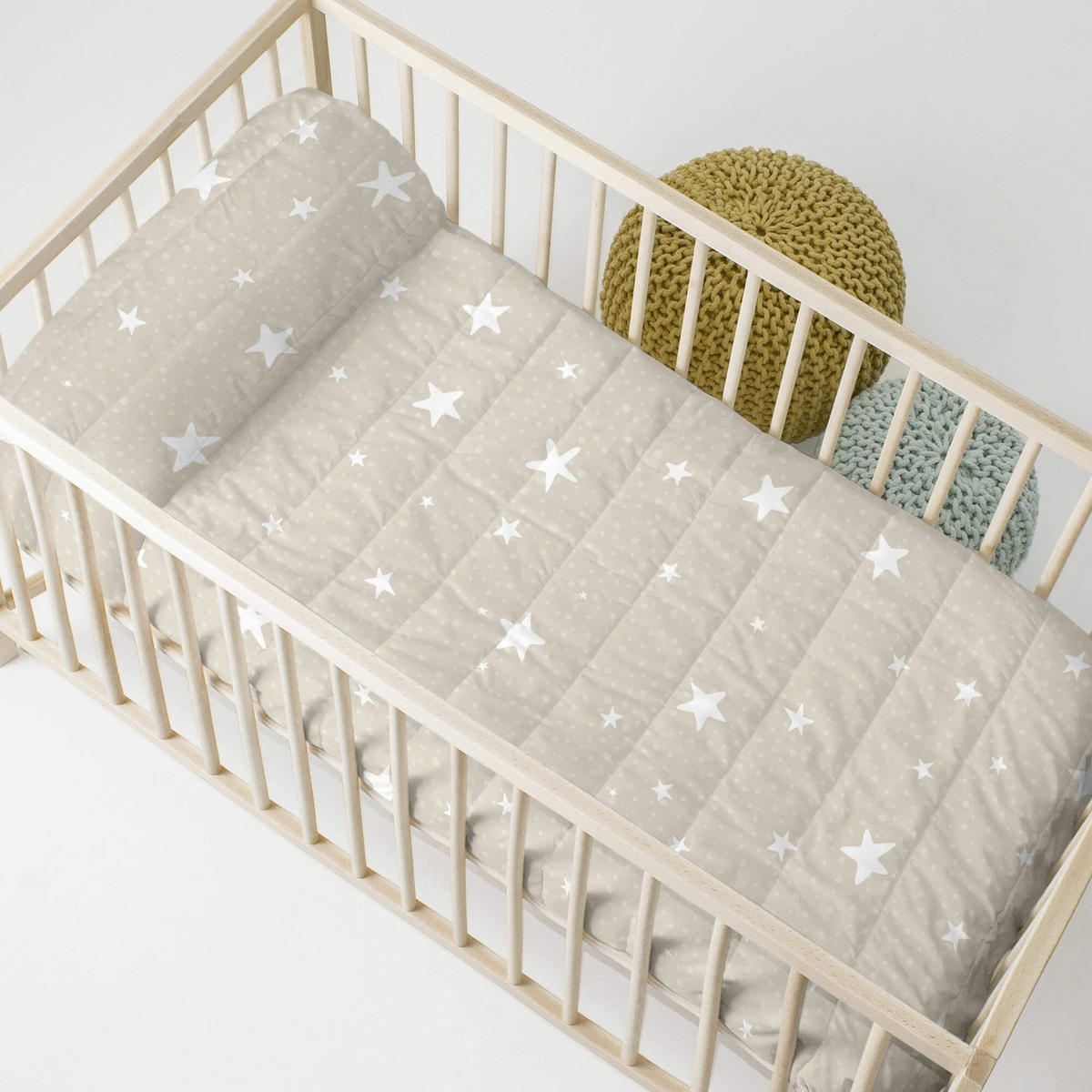 TAGESDECKE little star 100x130 cm (kinderbett) beige - Beige, Textil (100/130cm) - Happy Friday