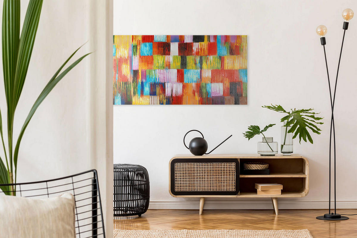 ÖLGEMÄLDE 140/70 cm - Multicolor, Holz/Textil (2.2/70cm) - KUNSTLOFT