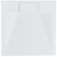 CĂDIȚĂ DE DUȘ 80/80/3 cm albă Azzurro - alb, material plastic (80/3/80cm) - Beliani