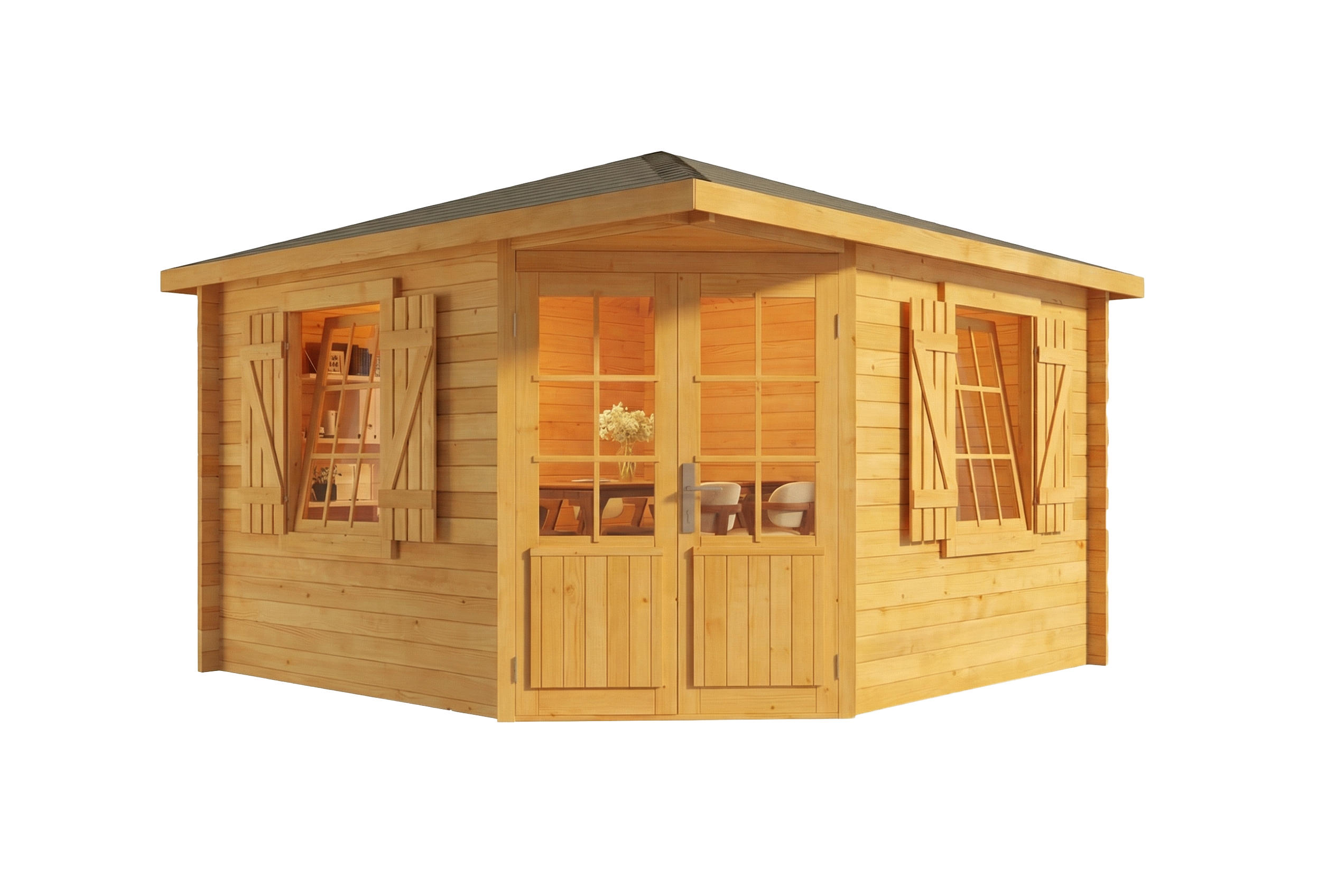 Alpholz Gartenhaus Pinien 368x275x368 cm