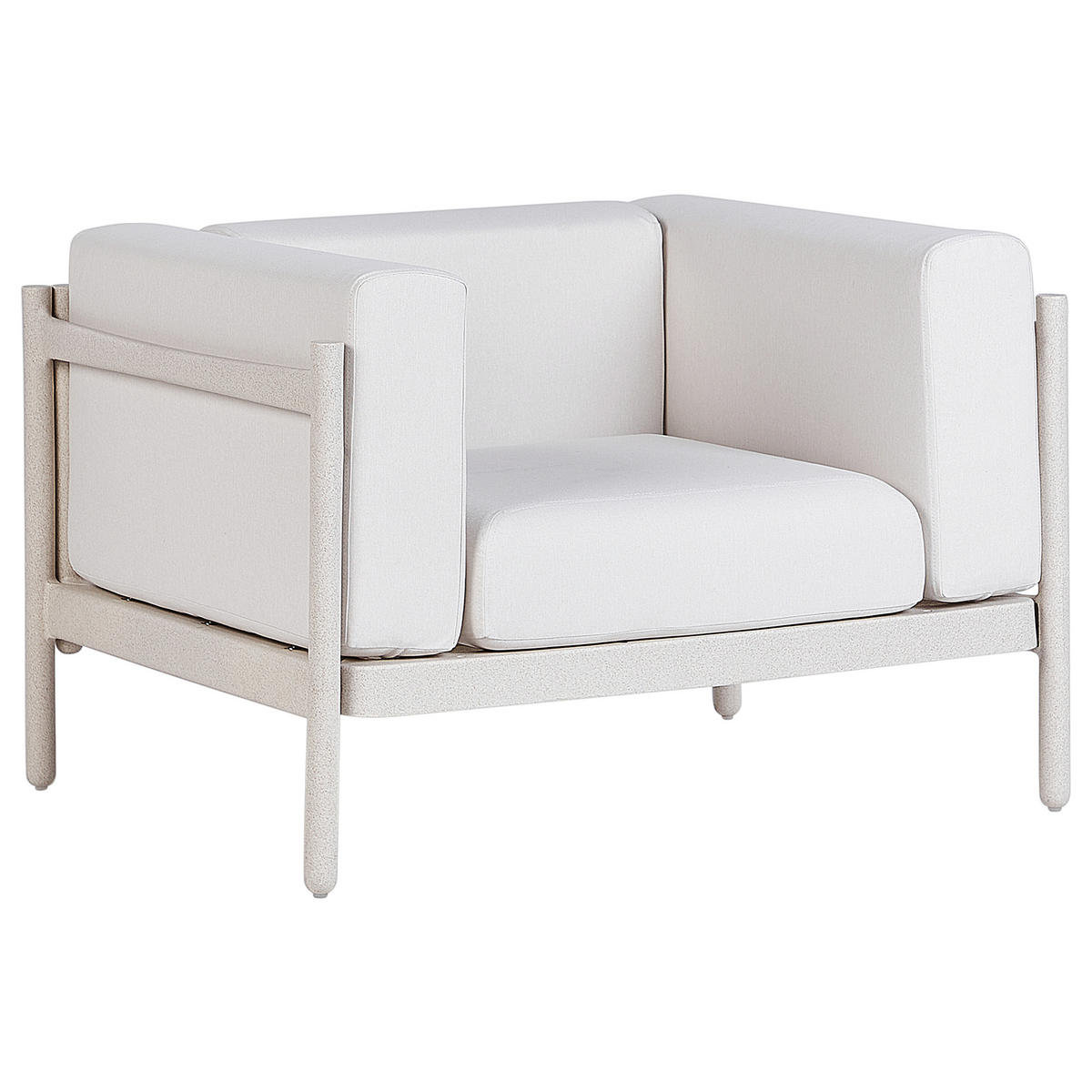 GARTENSESSEL 2er Set Beige Ferretti - Beige, Kunststoff (98/68/73cm) - Beliani