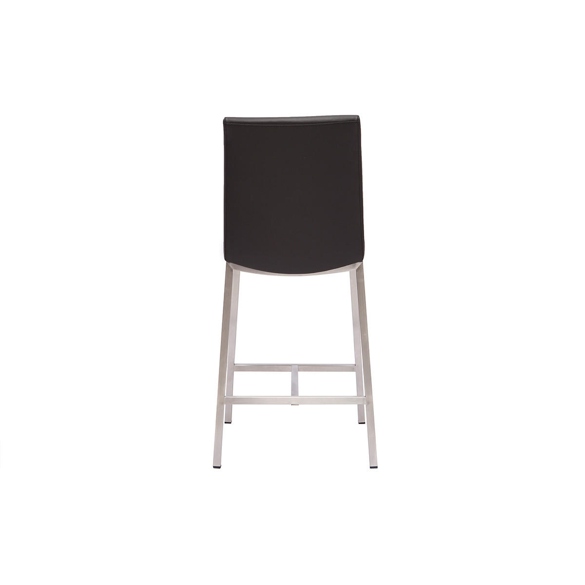 BARHOCKER Aluminium PU Schwarz 2er-Set OLLY - Schwarz, Textil (57/101/47.5cm) - Miliboo