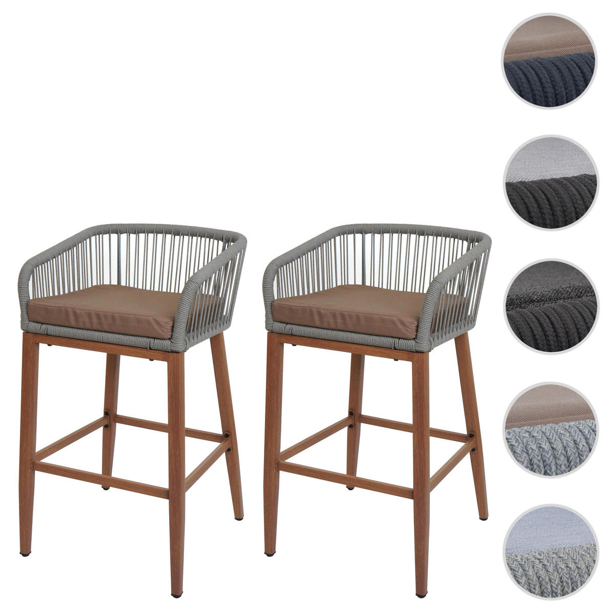 BARSKI STOL Svetlo siva, Taupe - svetlo siva/sivorjava, kovina (51/92/53cm) - MCW