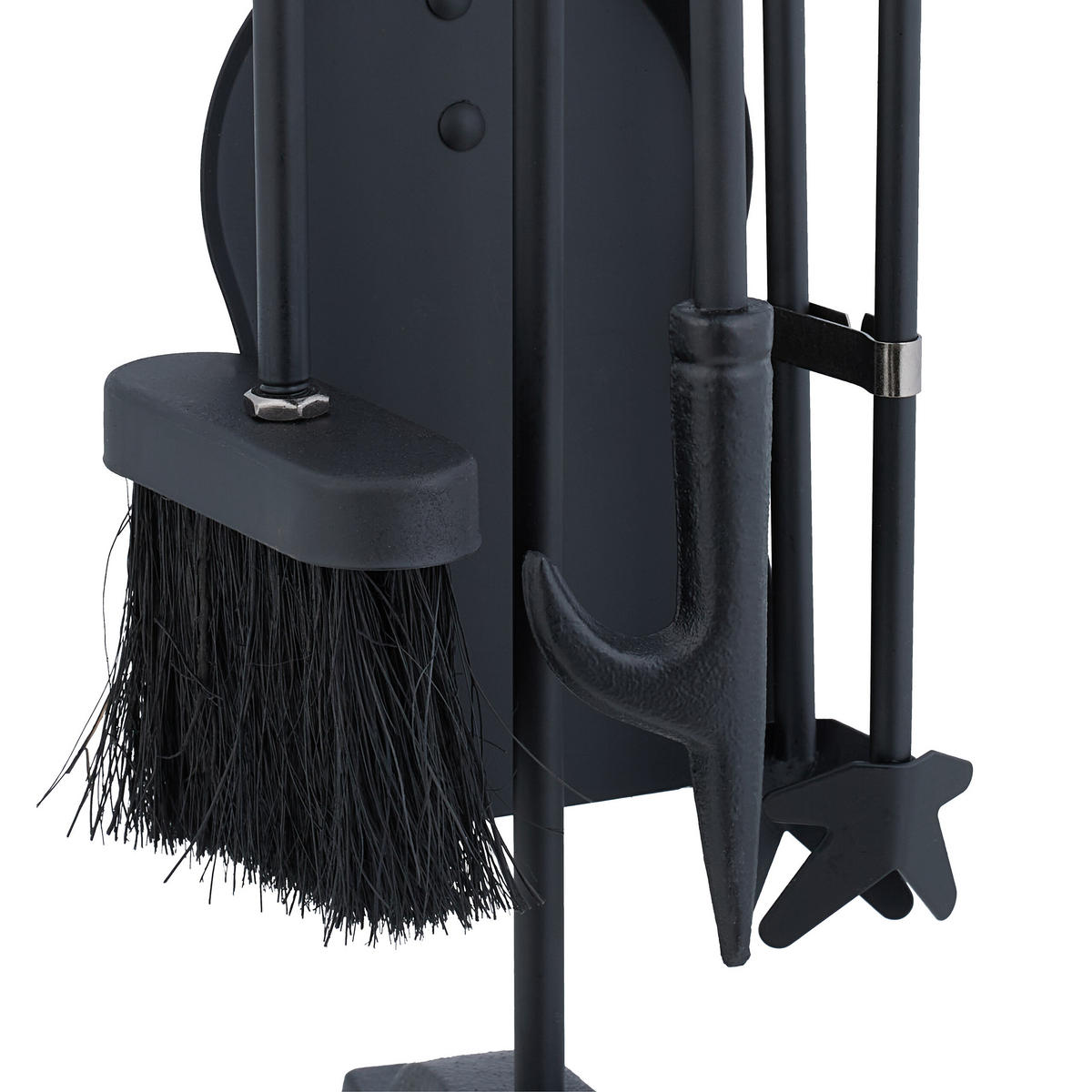 5-TLG.KAMINBESTECK-SET - Schwarz, Metall (20/60.5/20cm) - Relaxdays