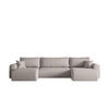 ECKSOFA Mit Schlaffunktion Und Bettkasten U-form CAPRI Verita Ecru - Ecru, Holz/Textil (145/362cm) - Kaiser Möbel