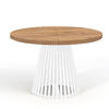 ESSTISCH runder ausziehbarer Tisch für Esszimmer DOVER 90 / 190 cm, Farbe: Eiche Craft Golden / Weiß - Braun/Weiß, Holz (190/90/77cm) - Dekori_Interiors
