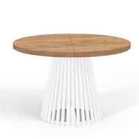 ESSTISCH runder ausziehbarer Tisch für Esszimmer DOVER 90 / 190 cm, Farbe: Eiche Craft Golden / Weiß - Braun/Weiß, Holz (190/90/77cm) - Dekori_Interiors