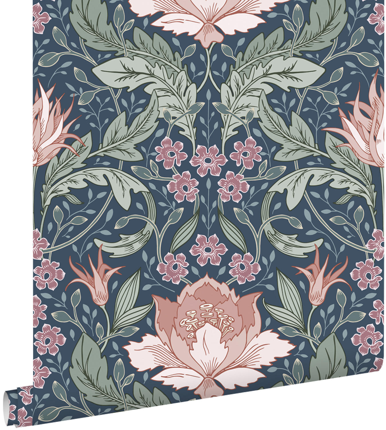 TAPETE Blumenmuster im Jugendstil 50 x 900 cm - Grün, Papier (50/900cm) - ESTAhome