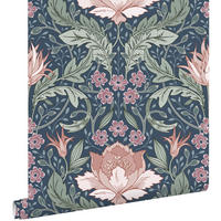 TAPETE Blumenmuster im Jugendstil 50 x 900 cm - Grün, Papier (50/900cm) - ESTAhome