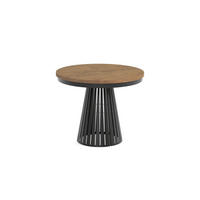 ESSTISCH Cone Bis - Dunkelbraun/Schwarz, Holzwerkstoff/Metall (100/100/76cm) - Meblini