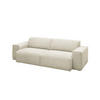 SOFA RANI Beige Cord - Beige/Schwarz, Kunststoff/Textil (256/71/101cm) - KAWOLA