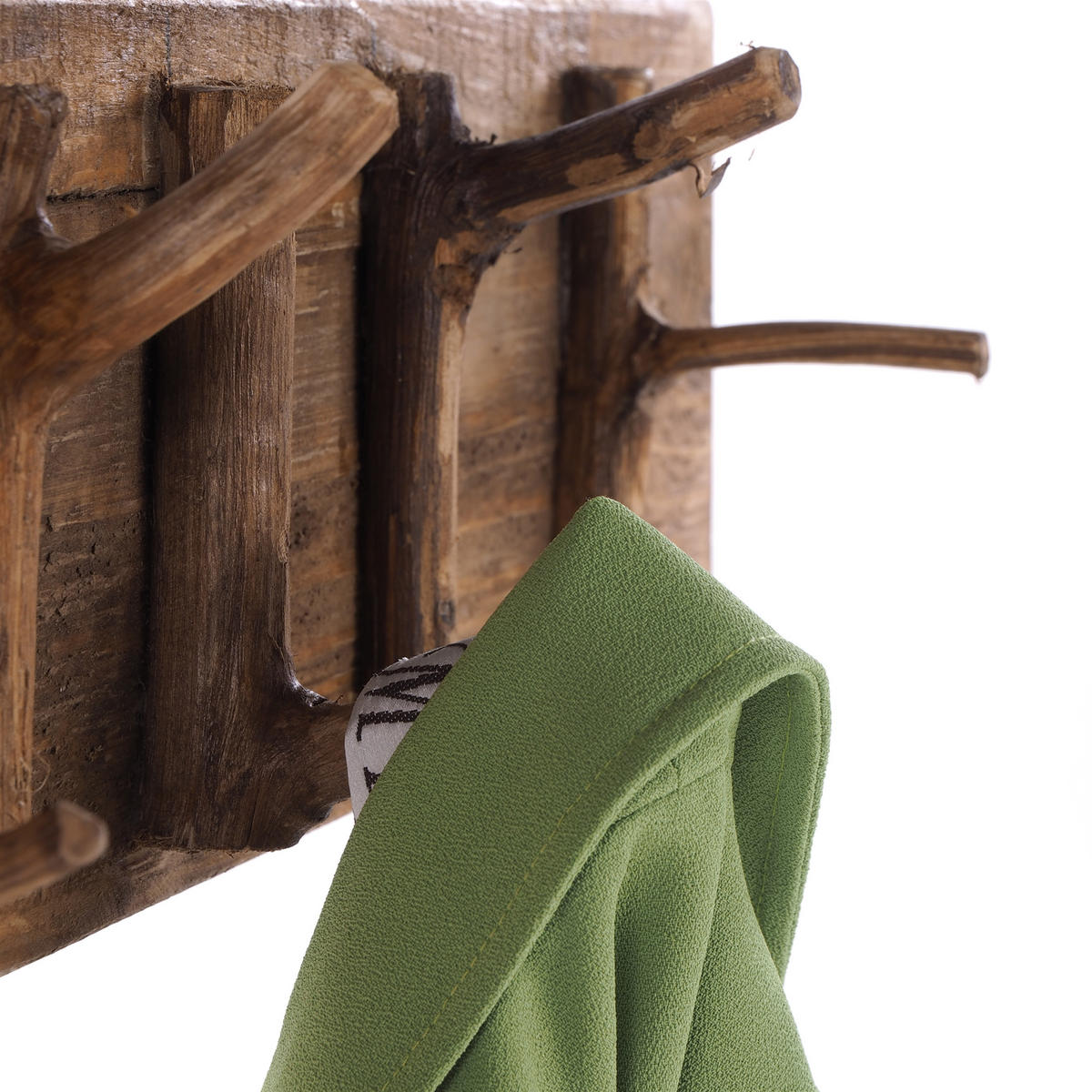 WANDGARDEROBE SAMOA Recyclingholz naturfarben - Naturfarben, Holz (60/14/11cm) - DESIGN DELIGHTS
