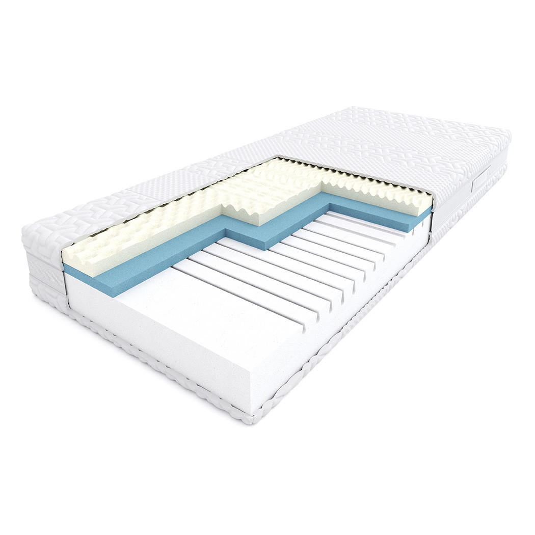 SCHAUMMATRATZE Tempo - Weiß, Textil (100/200cm) - Mr Mattress