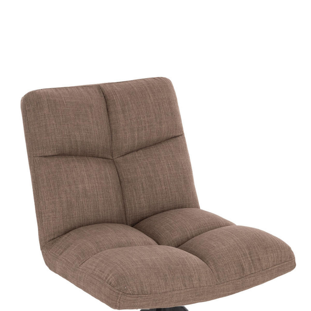 ESSZIMMERSTUHL drehbar Webstoff NODA – 2er Set Grau / Braun - Dunkelbraun/Graubraun, Textil/Metall (61/84/47cm) - Home Deluxe